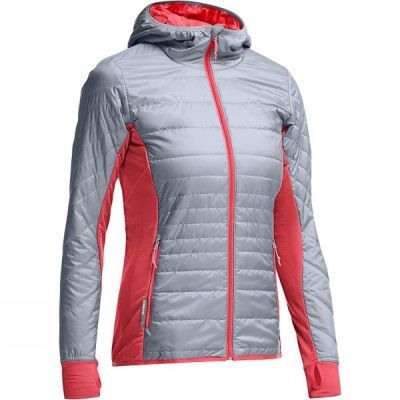 Chaquetas Icebreaker Helix Manga Larga Zip Hood Mujer Gris / Rojas - Chile REG945382